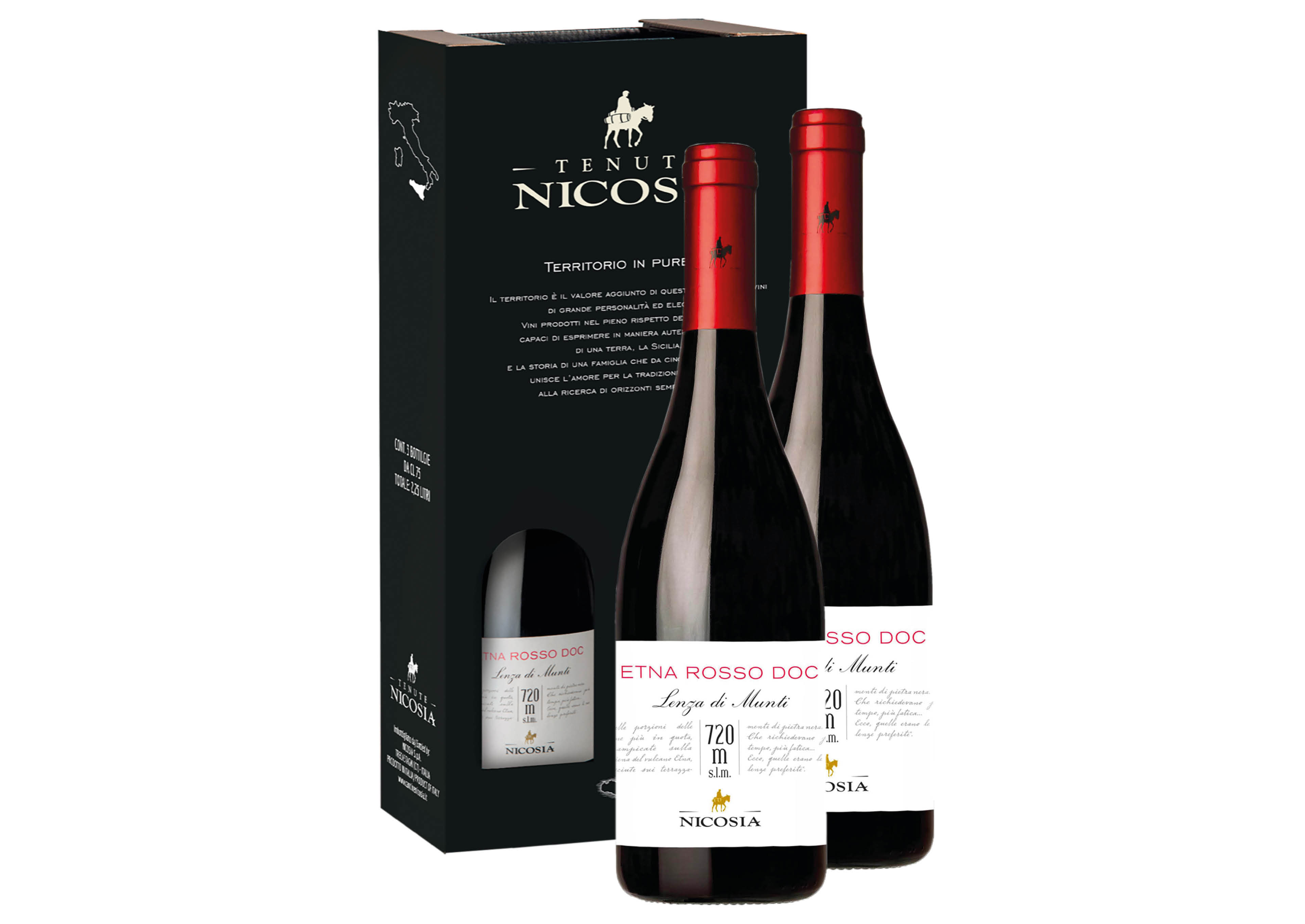 Etna Doc Rosso Lenza Di Munti Nicosia 2 Bottiglie Da 0,75 ℓ, Astucciato
