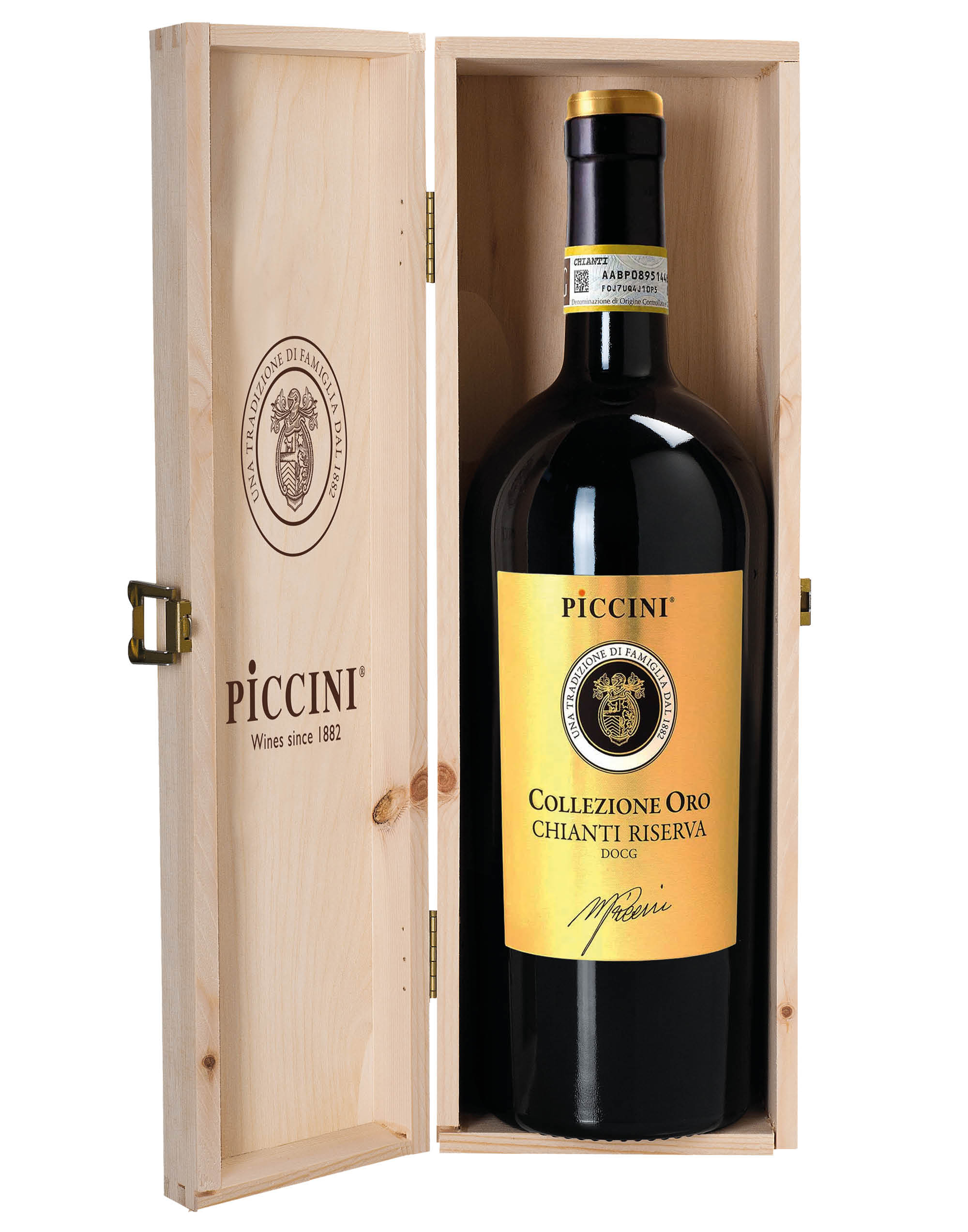 Chianti Riserva Docg Collezione Oro 2016 -Tenute Piccini- Magnum In Cassetta Di Legno 1,5 L