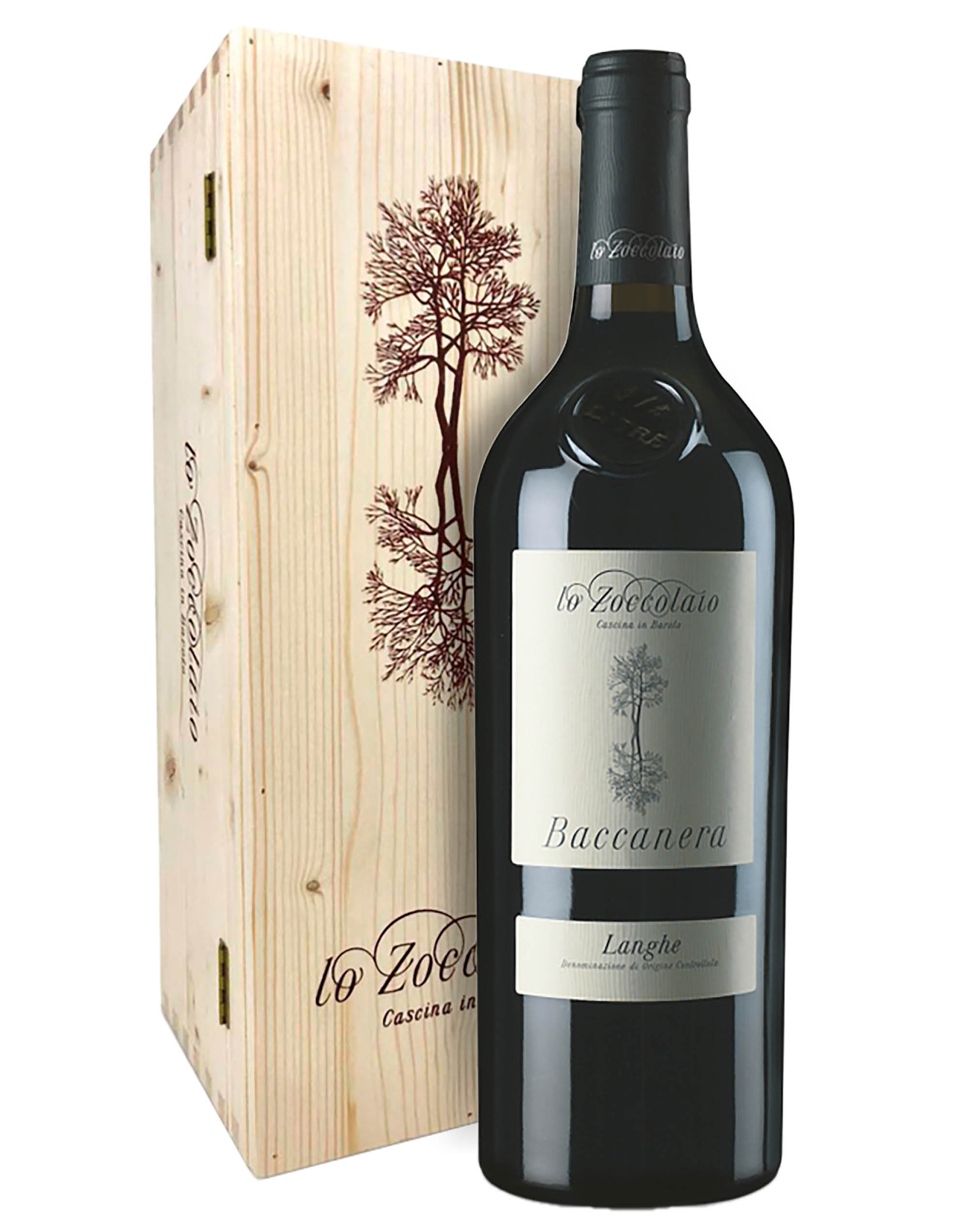 Lo Zoccolaio Baccanera Langhe DOC 2021 0,75 ℓ, Cassetta di legno