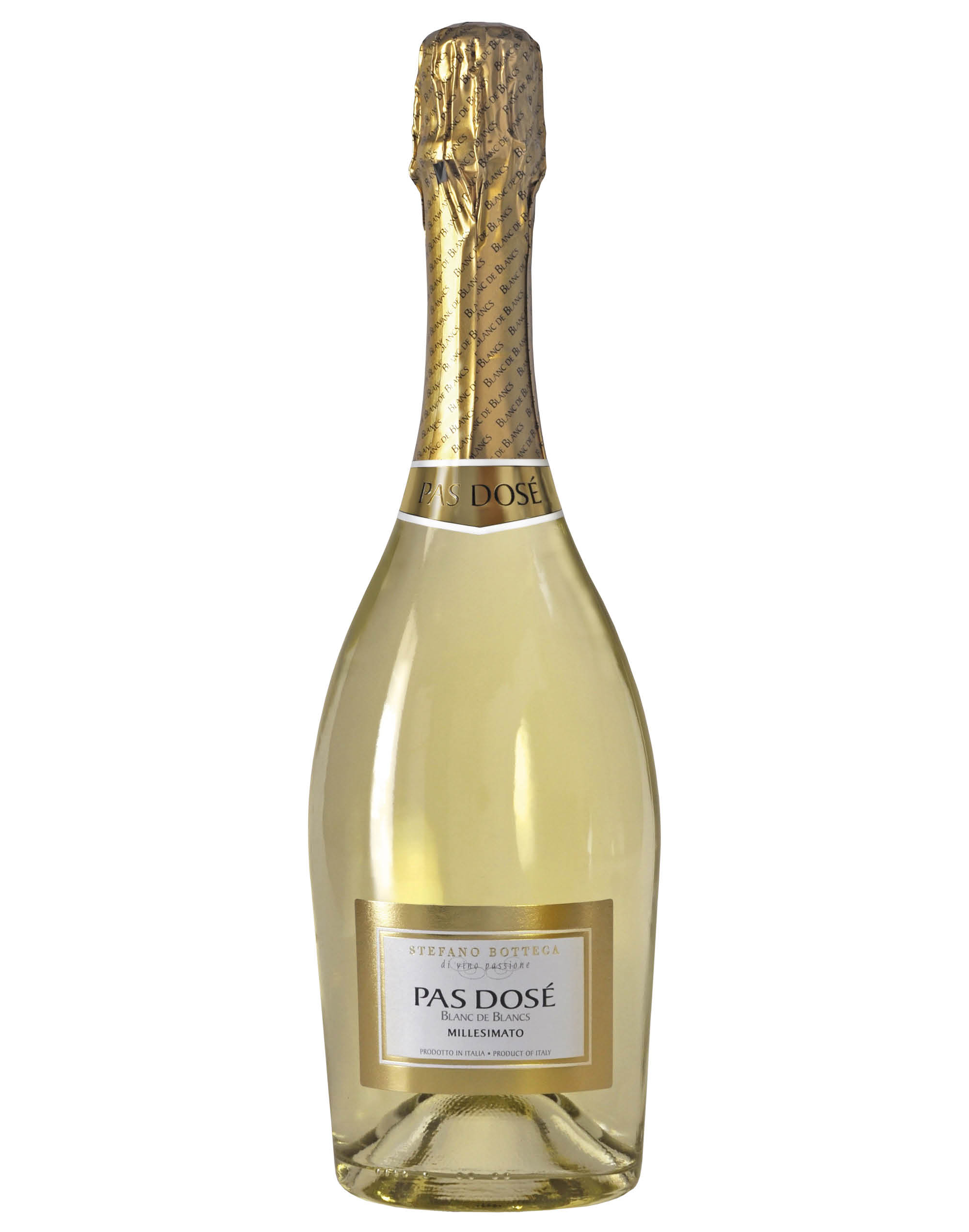 Vino Spumante Pas Dosé Blanc De Blancs Stefano Bottega Bottega 2022 0,75 ℓ