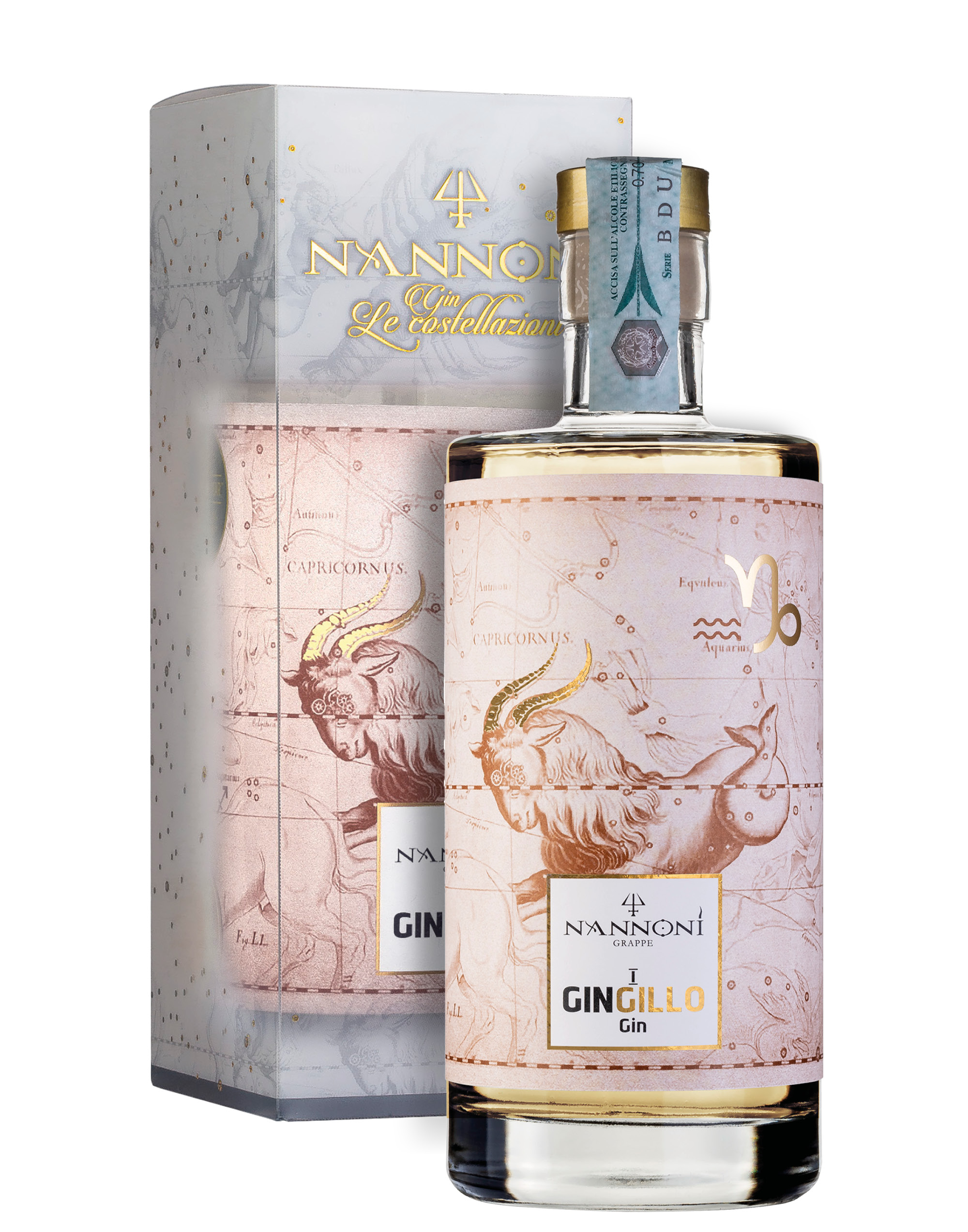 Nannoni London Dry Gin Gingillo I Capricorno 0,7 ℓ, Astucciato