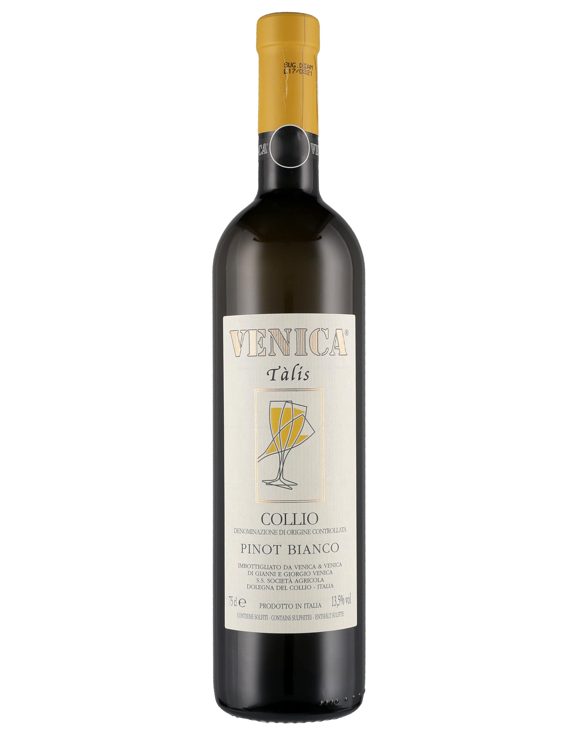 Collio Doc Pinot Bianco TàLis Venica & Venica 2021 0,75 ℓ
