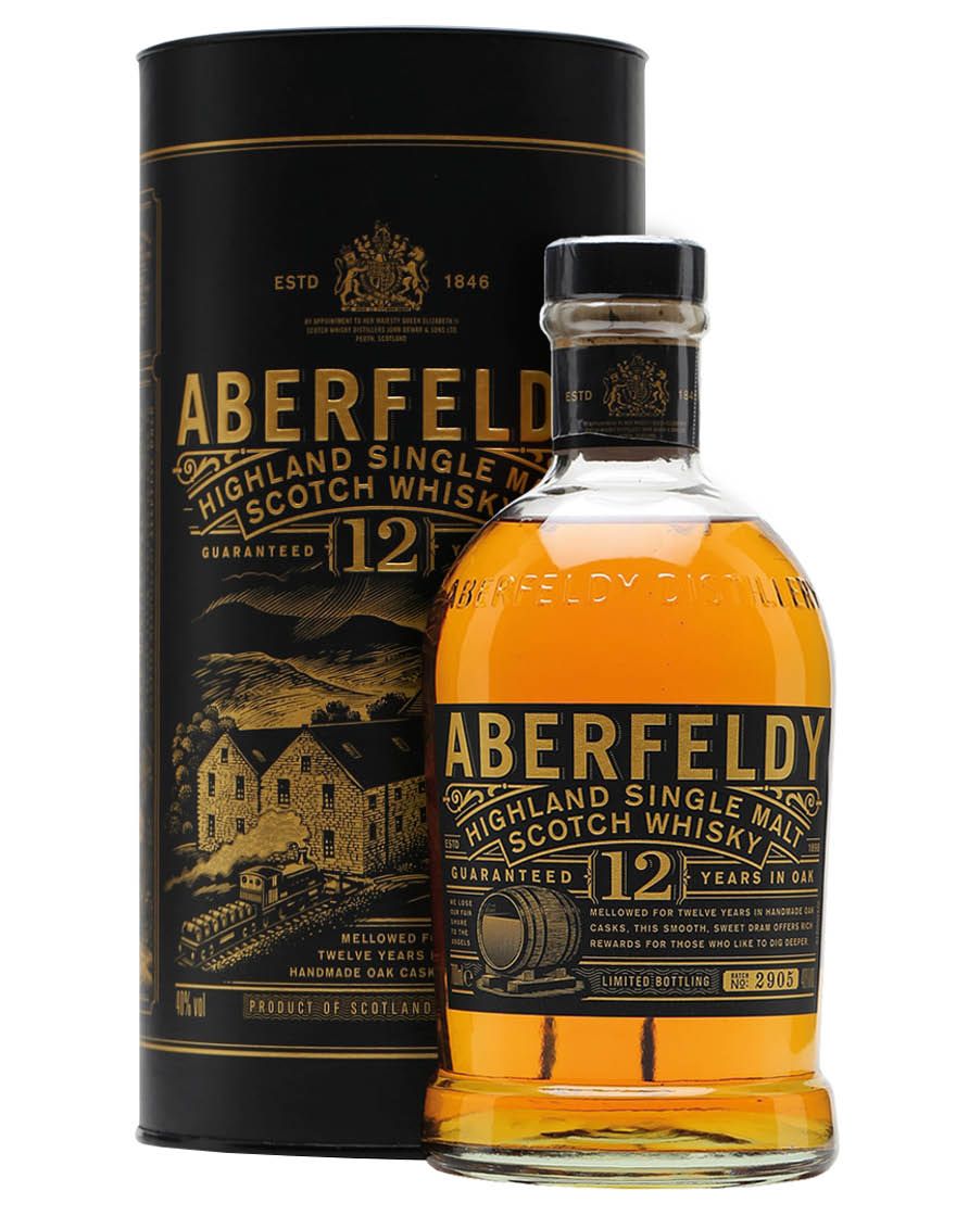Highland Single Malt Scotch Whisky Guaranteed 12 Years Oak Aberfeldy