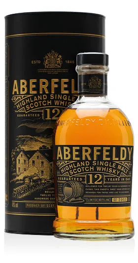 Highland Single Malt Scotch Whisky Guaranteed 12 Years Oak Aberfeldy