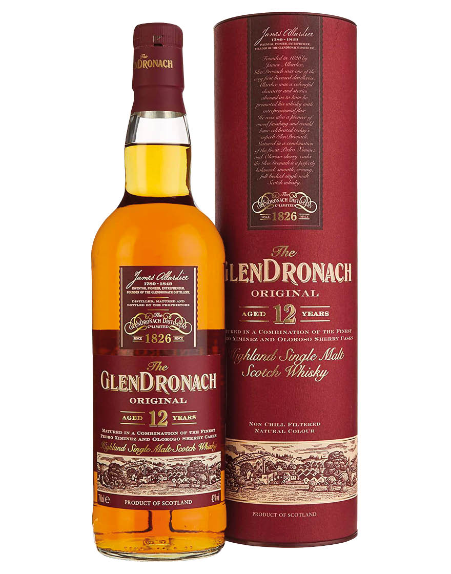 Highland Single Malt Scotch Whisky Aged 12 Years Original GlenDronach