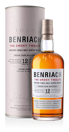 Speyside Single Malt Scotch Whisky 12 Years of Age Three Cask Matured The Smoky Twelve BenRiach