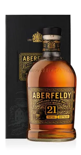 Highland Single Malt Scotch Whisky Guaranteed 21 Years in Oak Aberfeldy