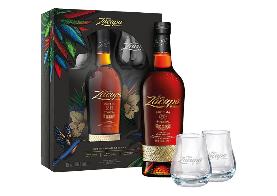 Ron Zacapa 23 Year Old - Sistema Solera Rum - 2 Glass Gift Pack - Spirits  from The Whisky World UK