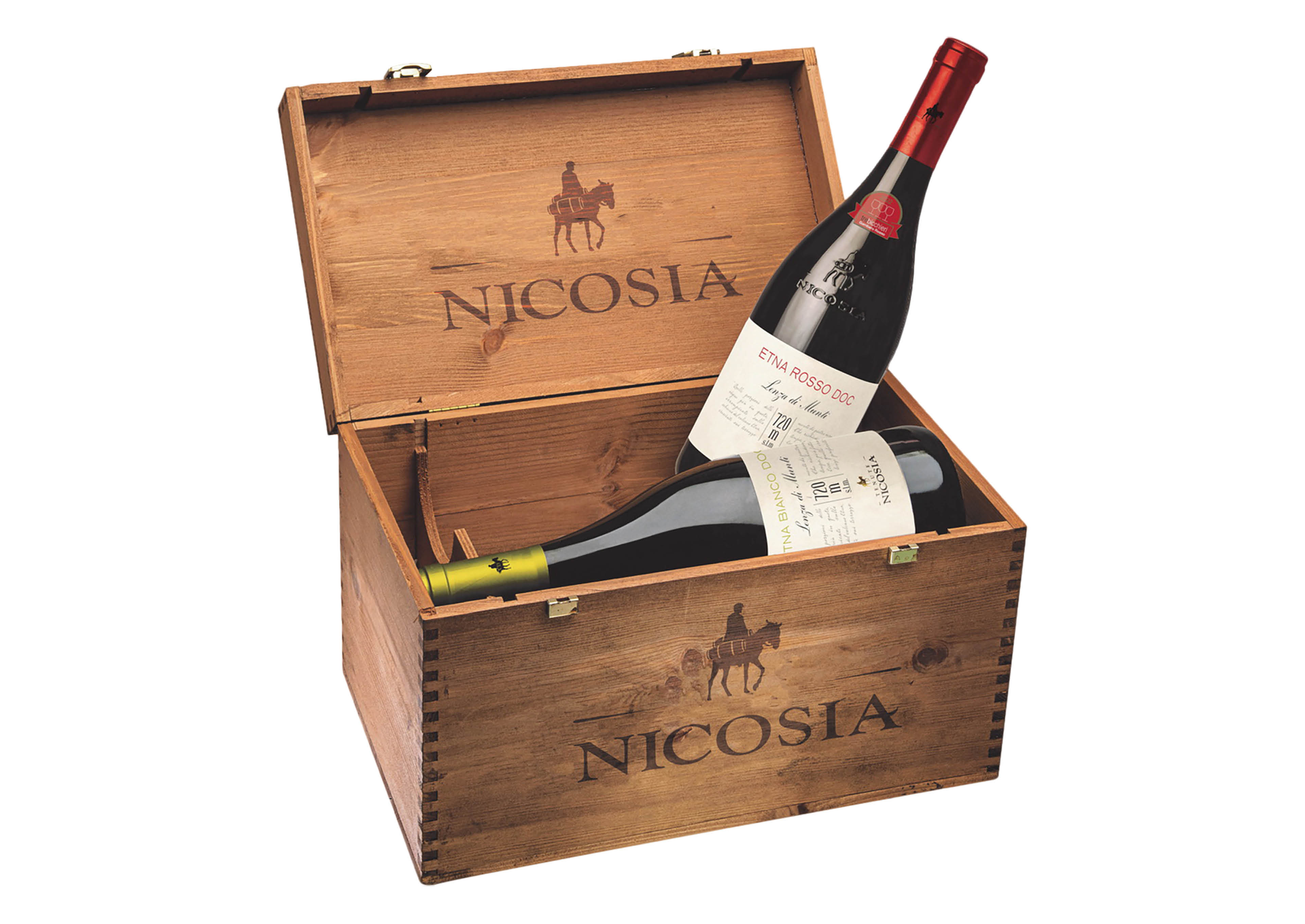 Cassetta Nicosia con Etna Rosso e Bianco Lenza di Munti