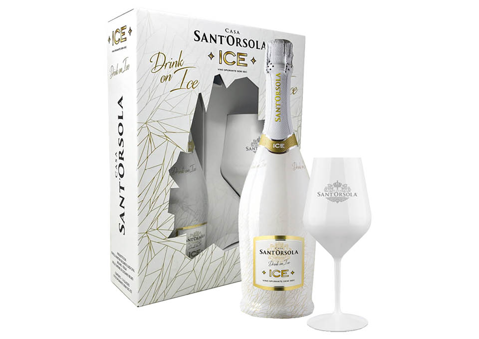 Spumante Demi-sec Ice Sant'Orsola 0,75 ℓ, Confezione con bicchiere