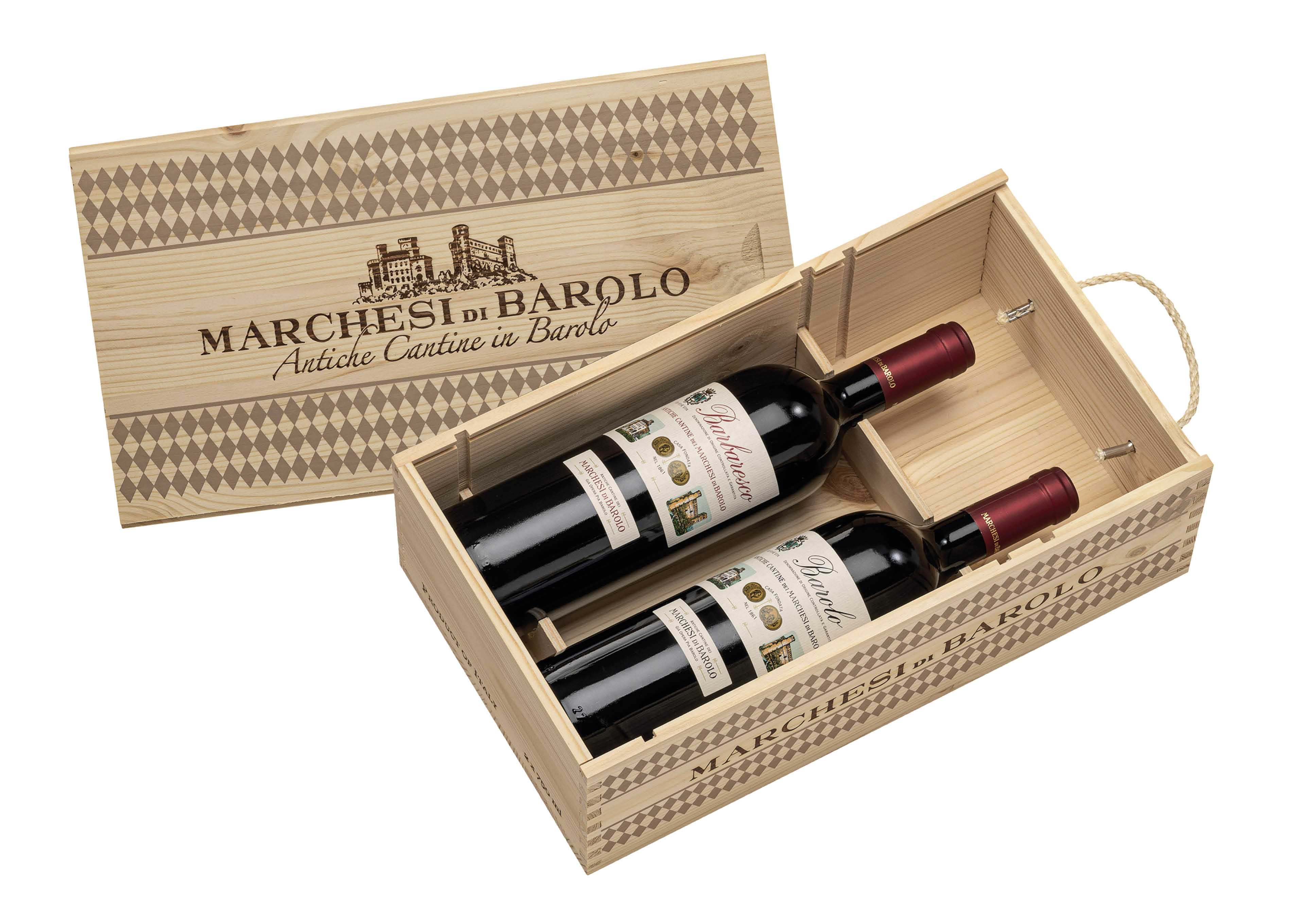 Cassetta Marchesi di Barolo "Tradizione" con Barolo e Barbaresco