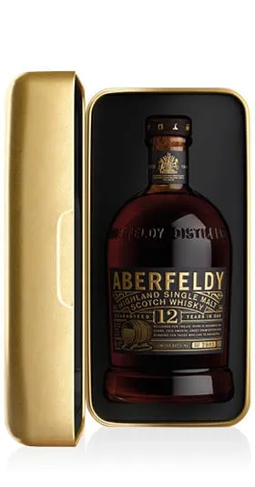 Highland Single Malt Scotch Whisky Guaranteed 12 Years Oak Gold Bar Aberfeldy
