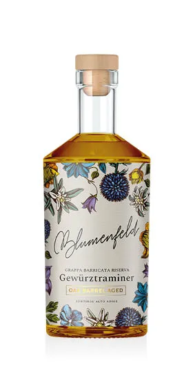 Grappa Riserva Gewürztraminer Oak Barrel Aged Blumenfeld