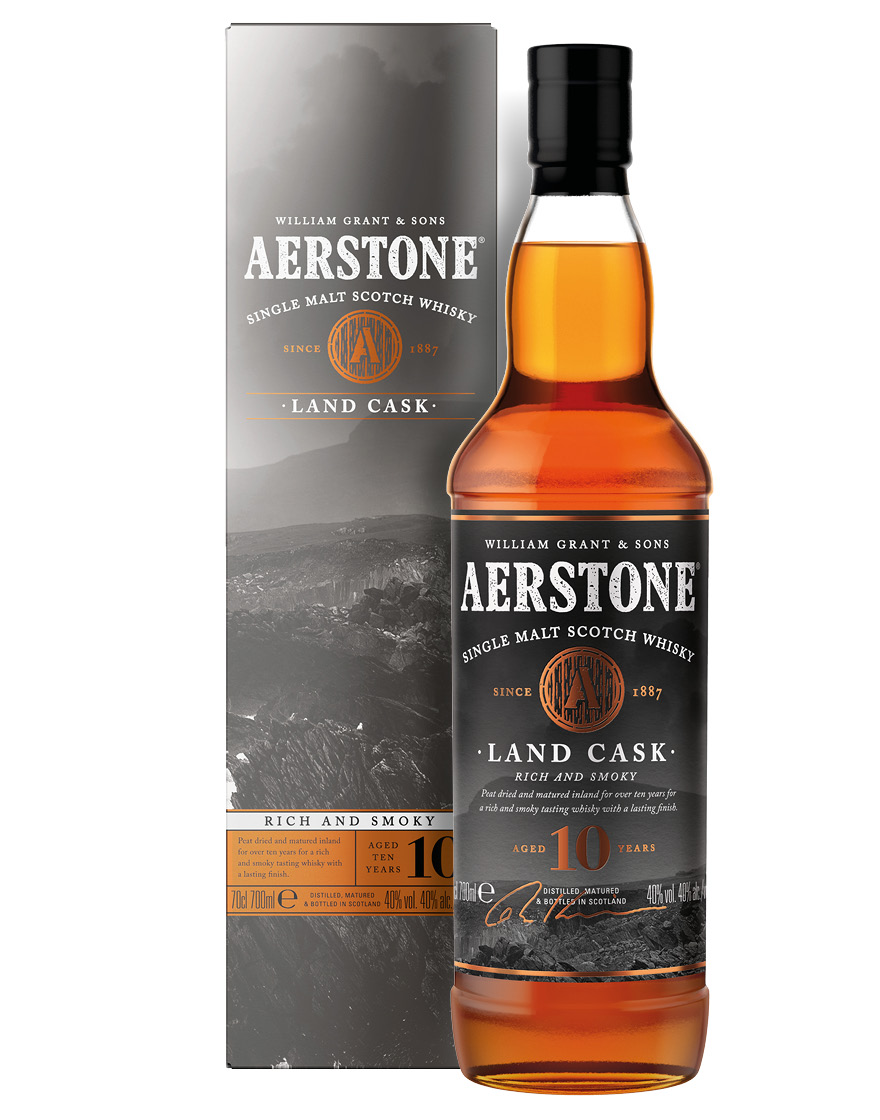 Single Malt Scotch Whisky Aged 10 Years Land Cask Aerstone