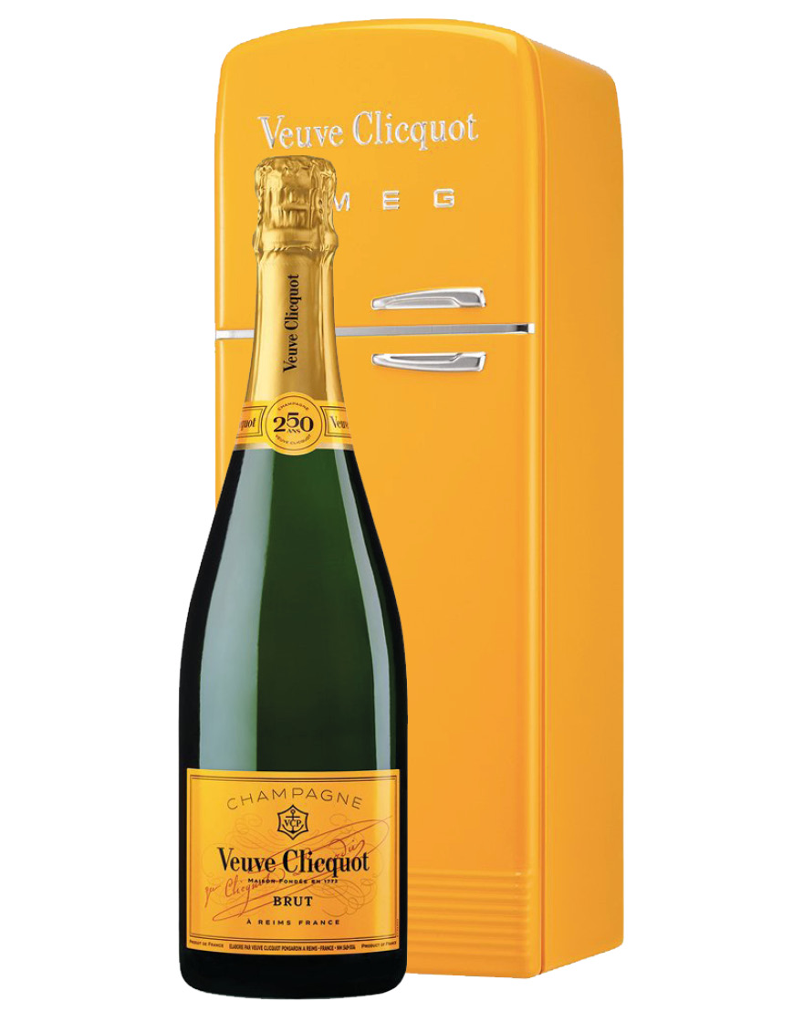 Champagne AOC Brut Yellow Label Limited Edition Fridge Smeg Veuve Clicquot