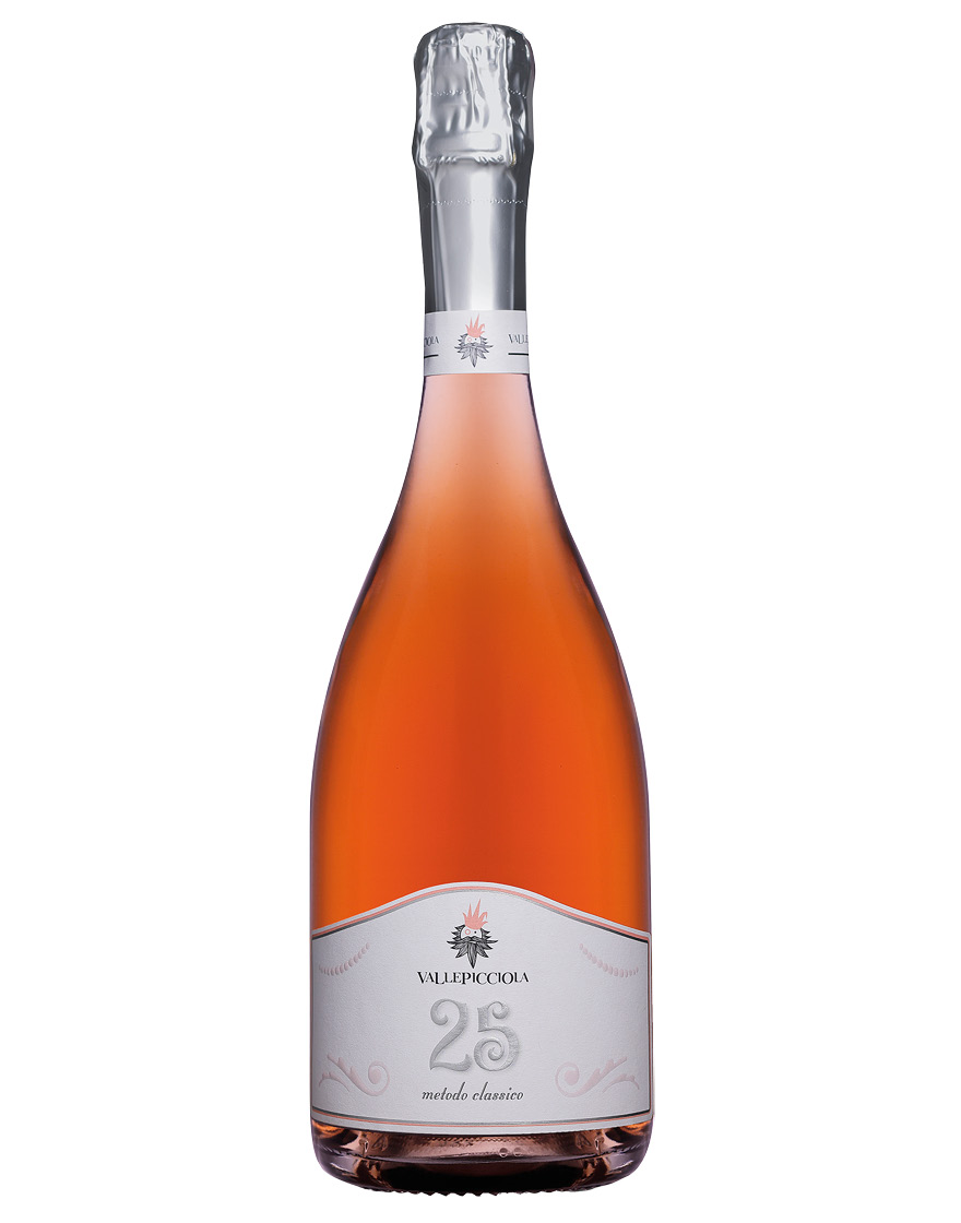 Vino Spumante di Qualità Pas Dosé Rosé Perlinetto 25° Anniversario Vallepicciola