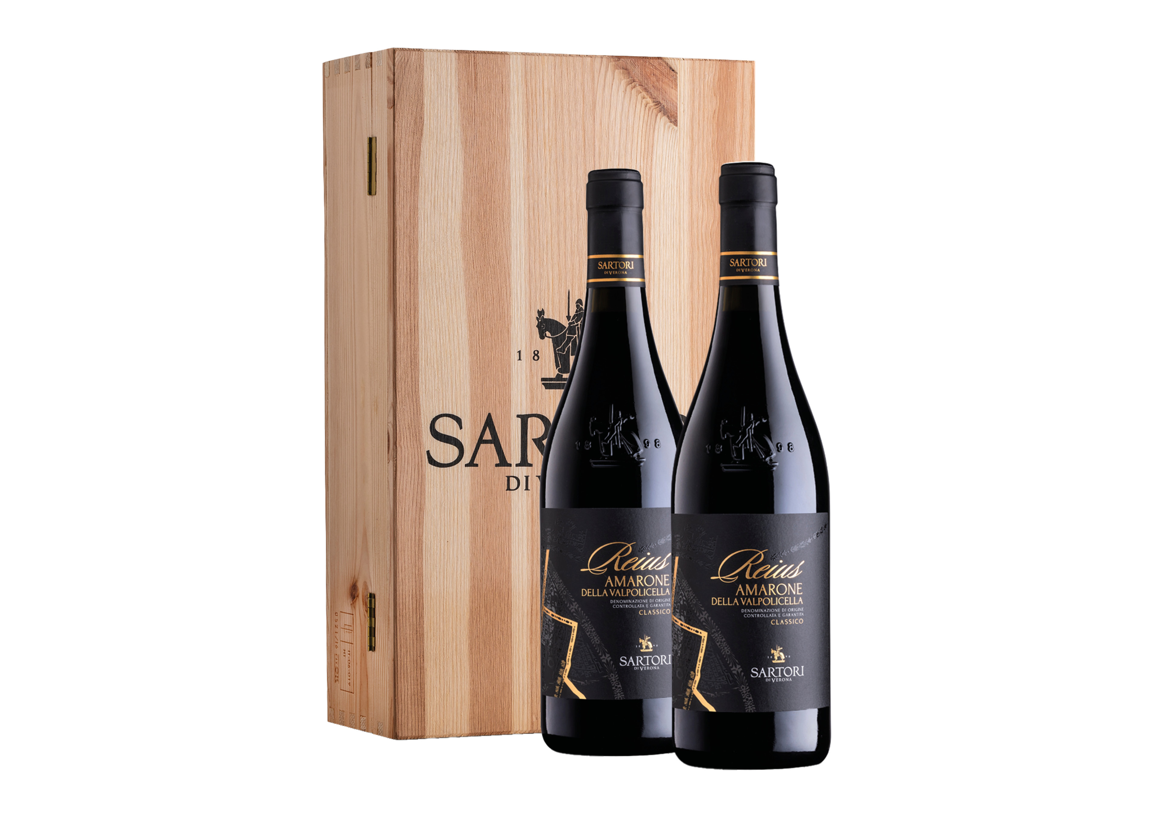 Cassetta Sartori con Amarone Reius