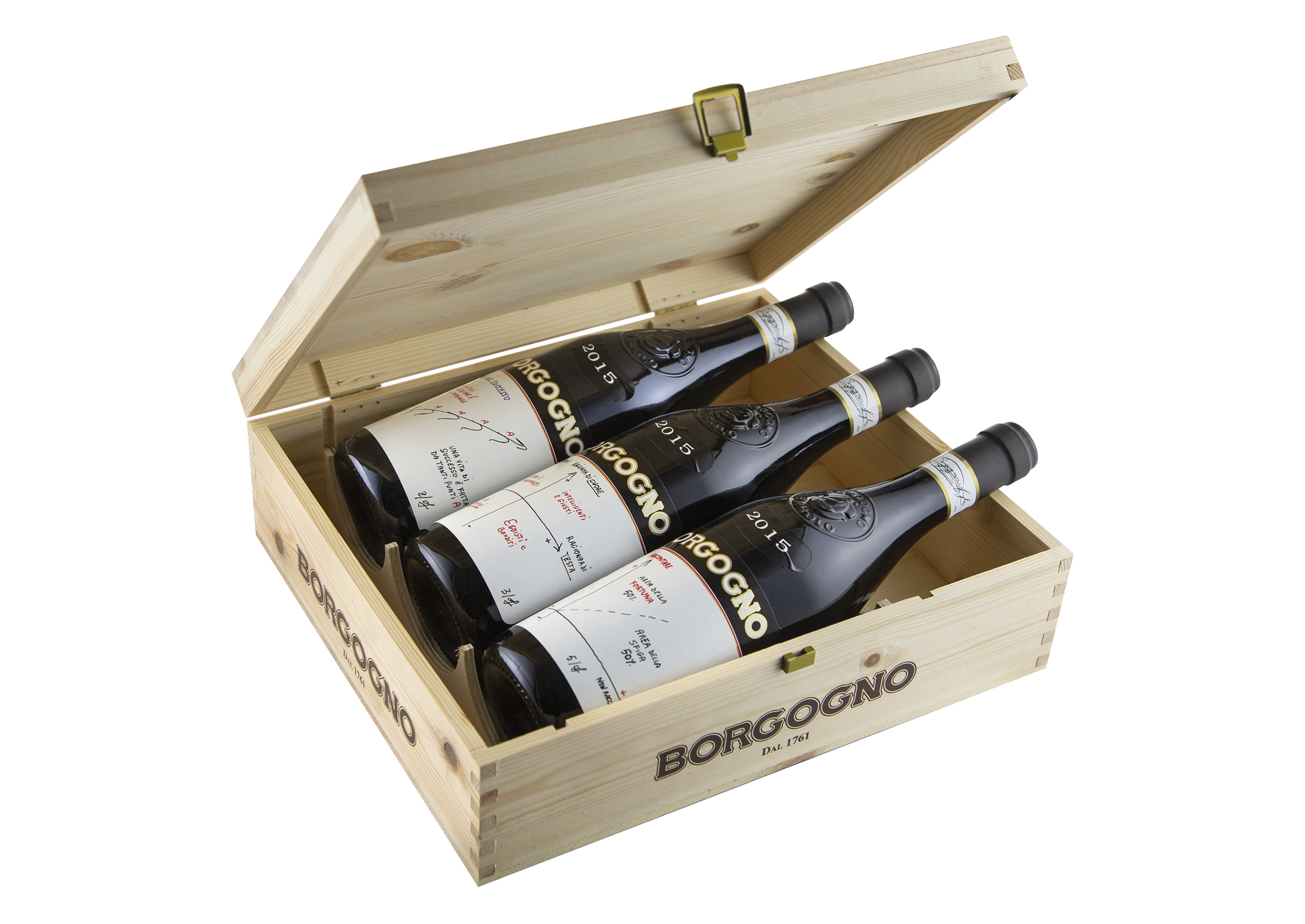 Borgogno Le Teorie Miste Barolo DOCG 3 bottiglie da 0,75 ℓ, Cassetta di legno