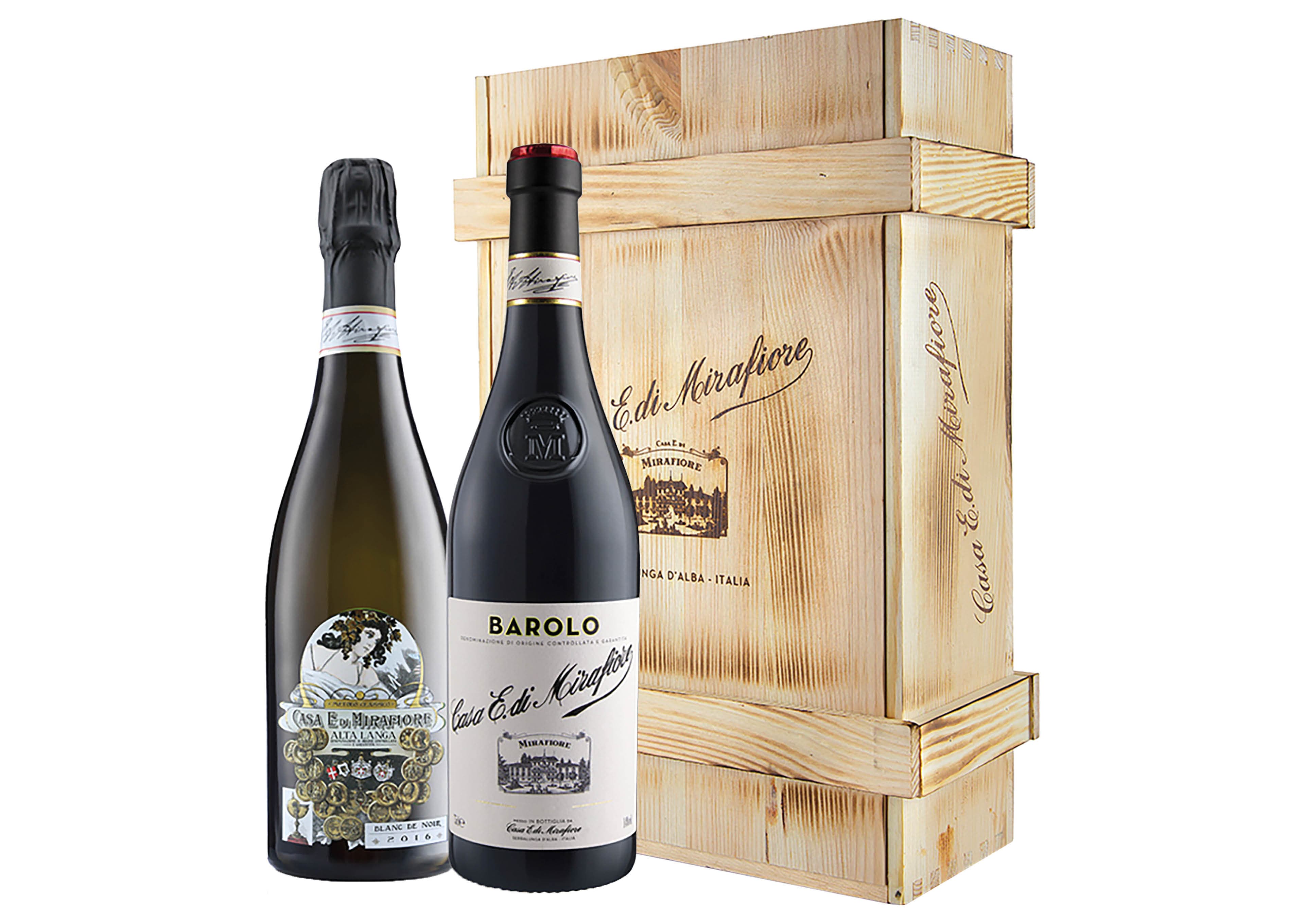 Cassetta Mirafiore con Barolo e Alta Langa