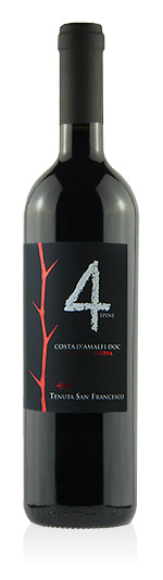 Costa d'Amalfi DOC Tramonti Rosso Riserva 4 Spine 2020 Tenuta San Francesco