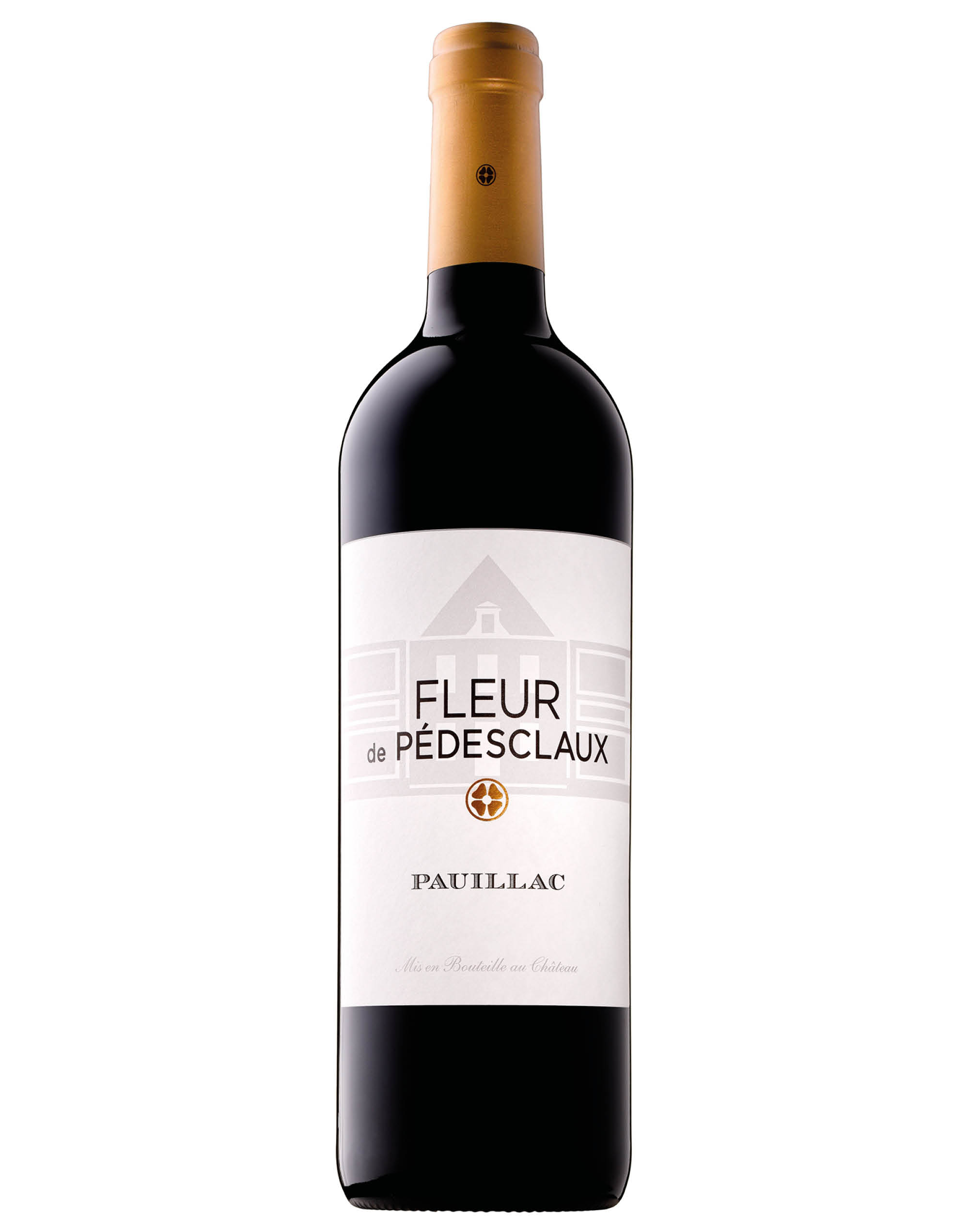 Ancienne estampe caisse vin en bois: Château Pédesclaux