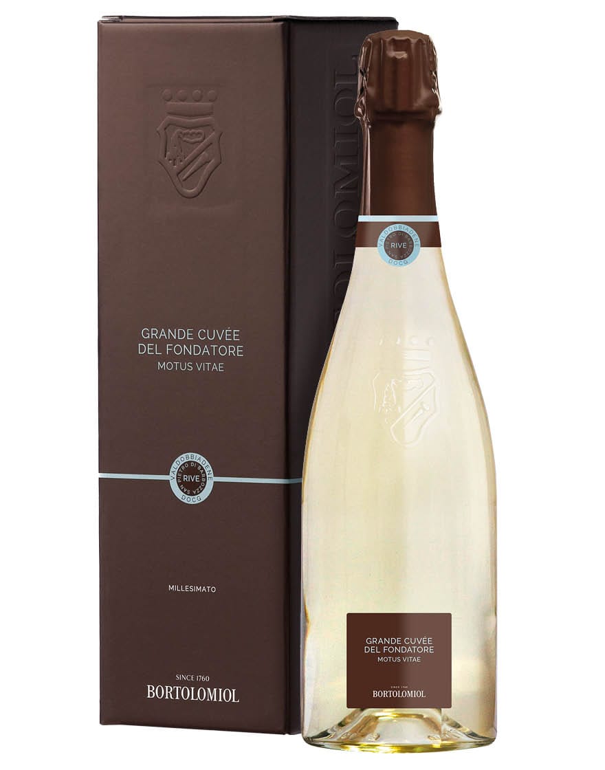 Valdobbiadene Prosecco Superiore DOCG Extra Brut Rive San Pietro di Barbozza Grande Cuvée del Fondatore Motus Vitae 2024 Bortolomiol