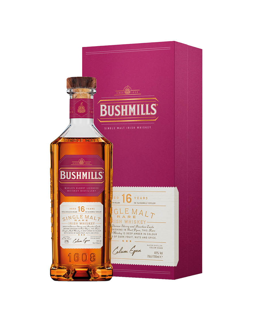 Single Malt Irish Whiskey Triple Distilled Aged 16 Years Bushmills