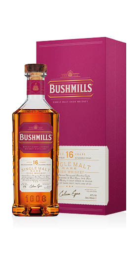 Single Malt Irish Whiskey Triple Distilled Aged 16 Years Bushmills