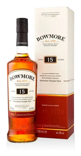 Islay Single Malt Scotch Whisky Aged 15 Years Bowmore